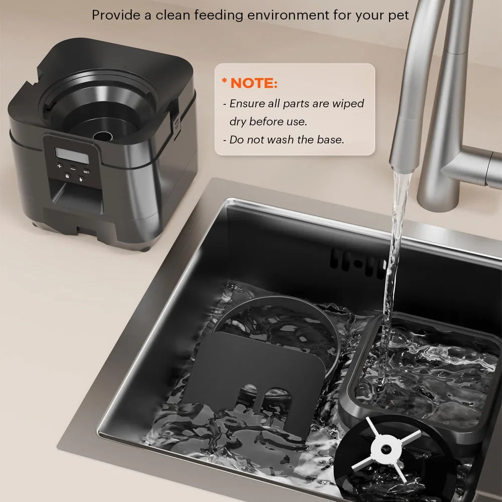 Alimentador automático inteligente para para cães e gatos com dispensador automático de ração com temporizador e dosagem controlada.