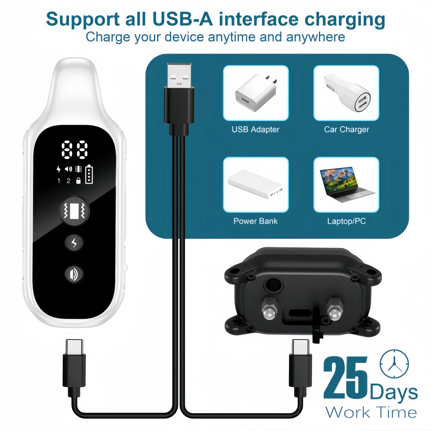 800m Digital Dog Training Collar Waterproof Rechargeable Remote Control Pet with LCD Display for All Size Shock Vibration Sound